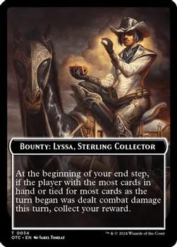 2024 Magic: The Gathering Outlaws of Thunder Junction - Commander Deck Tokens #0034 Bounty: Lyssa, Sterling Collector Front