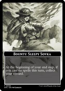 2024 Magic: The Gathering Outlaws of Thunder Junction - Commander Deck Tokens #0039 Bounty: Sleepy Sovka Front