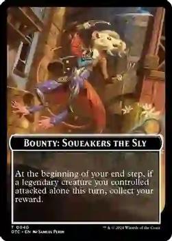 2024 Magic: The Gathering Outlaws of Thunder Junction - Commander Deck Tokens #0040 Bounty: Squeakers the Sly Front