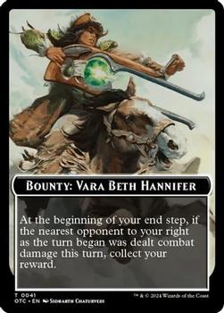 2024 Magic: The Gathering Outlaws of Thunder Junction - Commander Deck Tokens #0041 Bounty: Vara Beth Hannifer Front