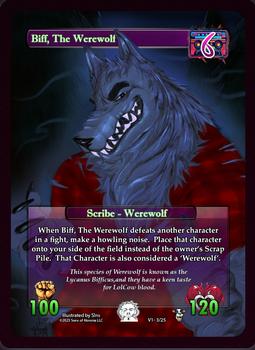 2023 LolCow TCG Volume 1 #V1-3/25 Biff, The Werewolf Front