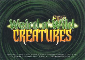 2003-10 Weird n' Wild Creatures - Checklist #3 #NNO Leopard Seal Back