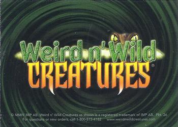2003-10 Weird n' Wild Creatures - Checklist #3 #NNO Moray Eel Back