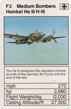 1976 Ace Trumps Planes of World War 2 #F2 Heinkel He III H-16 Front