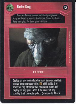 1995 Decipher Star Wars CCG Premiere Limited #NNO Baniss Keeg Front