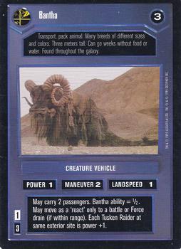 1995 Decipher Star Wars CCG Premiere Limited #NNO Bantha Front