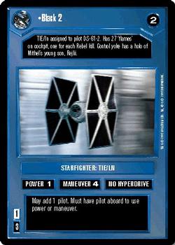 1995 Decipher Star Wars CCG Premiere Limited #NNO Black 2 Front