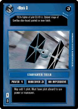 1995 Decipher Star Wars CCG Premiere Limited #NNO Black 3 Front