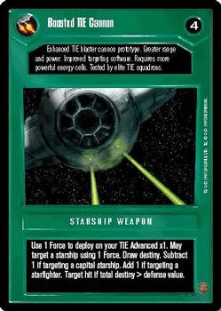 1995 Decipher Star Wars CCG Premiere Limited #NNO Boosted TIE Cannon Front