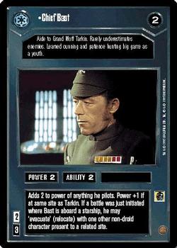 1995 Decipher Star Wars CCG Premiere Limited #NNO Chief Bast Front