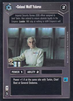 1995 Decipher Star Wars CCG Premiere Limited #NNO Colonel Wullf Yularen Front