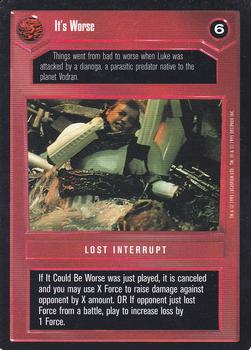 1995 Decipher Star Wars CCG Premiere Limited #NNO It's Worse Front
