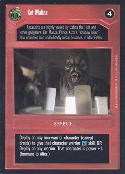 1995 Decipher Star Wars CCG Premiere Limited #NNO Ket Maliss Front