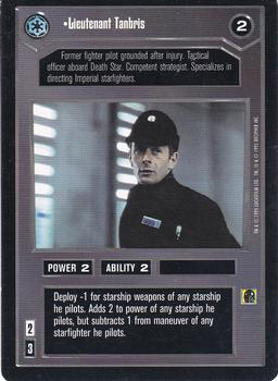 1995 Decipher Star Wars CCG Premiere Limited #NNO Lieutenant Tanbris Front