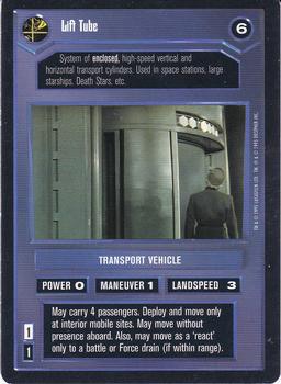 1995 Decipher Star Wars CCG Premiere Limited #NNO Lift Tube Front