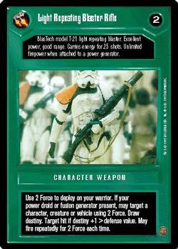 1995 Decipher Star Wars CCG Premiere Limited #NNO Light Repeating Blaster Rifle Front