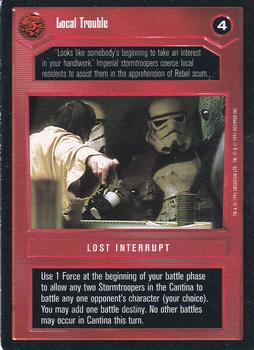 1995 Decipher Star Wars CCG Premiere Limited #NNO Local Trouble Front