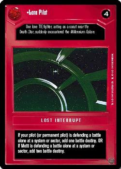 1995 Decipher Star Wars CCG Premiere Limited #NNO Lone Pilot Front