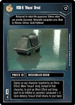 1995 Decipher Star Wars CCG Premiere Limited #NNO MSE-6 'Mouse' Droid Front