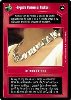 1995 Decipher Star Wars CCG Premiere Limited #NNO Organa's Ceremonial Necklace Front