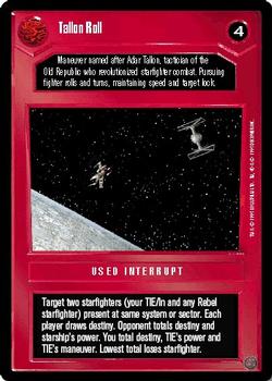 1995 Decipher Star Wars CCG Premiere Limited #NNO Tallon Roll Front