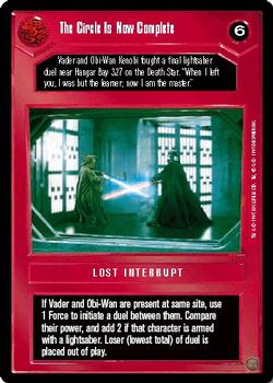 1995 Decipher Star Wars CCG Premiere Limited #NNO The Circle Is Now Complete Front