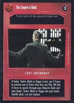 1995 Decipher Star Wars CCG Premiere Limited #NNO The Empire's Back Front
