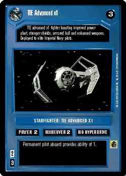 1995 Decipher Star Wars CCG Premiere Limited #NNO TIE Advanced x1 Front