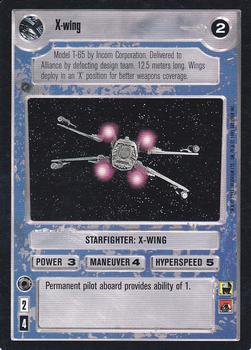 1995 Decipher Star Wars CCG Premiere Limited #NNO X-wing Front