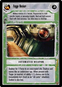 1995 Decipher Star Wars CCG Premiere Limited #NNO Tagge Seeker Front
