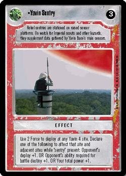 1995 Decipher Star Wars CCG Premiere Limited #NNO Yavin Sentry Front