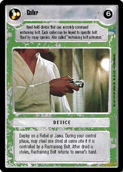 1995 Decipher Star Wars CCG Premiere Limited #NNO Caller Front