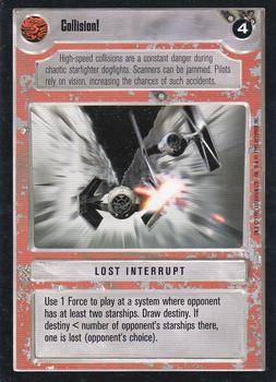 1995 Decipher Star Wars CCG Premiere Limited #NNO Collision! Front