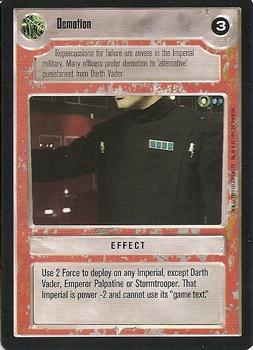 1995 Decipher Star Wars CCG Premiere Limited #NNO Demotion Front