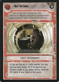 1995 Decipher Star Wars CCG Premiere Limited #NNO Don't Get Cocky Front