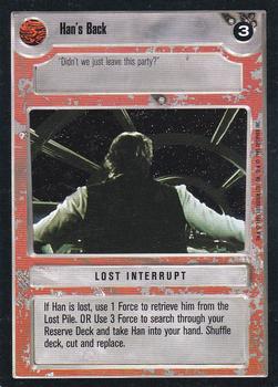 1995 Decipher Star Wars CCG Premiere Limited #NNO Han's Back Front