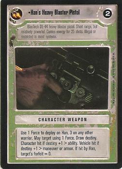 1995 Decipher Star Wars CCG Premiere Limited #NNO Han's Heavy Blaster Pistol Front