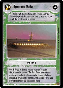 1995 Decipher Star Wars CCG Premiere Limited #NNO Hydroponics Station Front