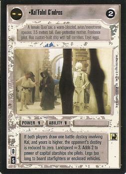 1995 Decipher Star Wars CCG Premiere Limited #NNO Kal'Falnl C'ndros Front