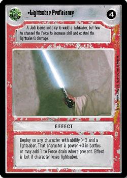 1995 Decipher Star Wars CCG Premiere Limited #NNO Lightsaber Proficiency Front