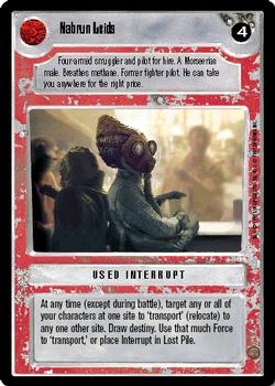 1995 Decipher Star Wars CCG Premiere Limited #NNO Nabrun Leids Front