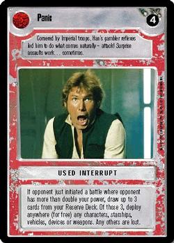 1995 Decipher Star Wars CCG Premiere Limited #NNO Panic Front
