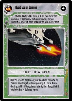 1995 Decipher Star Wars CCG Premiere Limited #NNO Quad Laser Cannon Front