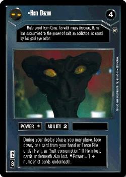 1996 Decipher Star Wars CCG: A New Hope Limited #NNO Hem Dazon Front