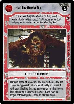 1996 Decipher Star Wars CCG: A New Hope Limited #NNO Let The Wookiee Win Front
