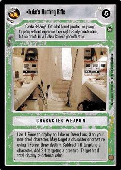 1996 Decipher Star Wars CCG: A New Hope Limited #NNO Luke's Hunting Rifle Front