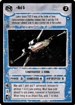 1996 Decipher Star Wars CCG: A New Hope Limited #NNO Red 5 Front