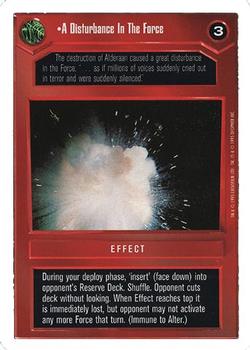 1996 Decipher Star Wars CCG Premiere Unlimited #NNO A Disturbance In The Force Front