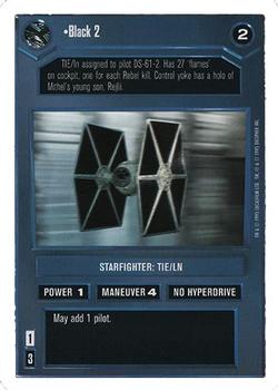 1996 Decipher Star Wars CCG Premiere Unlimited #NNO Black 2 Front