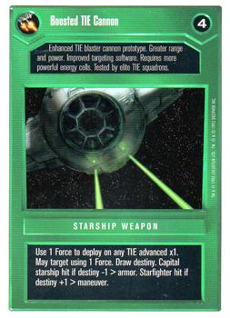 1996 Decipher Star Wars CCG Premiere Unlimited #NNO Boosted TIE Cannon Front